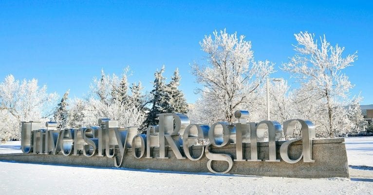 Route to campus near Wascana Lake